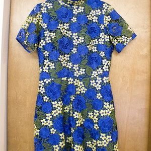 ASOS Blue, Yellow, green Sleeve Dress